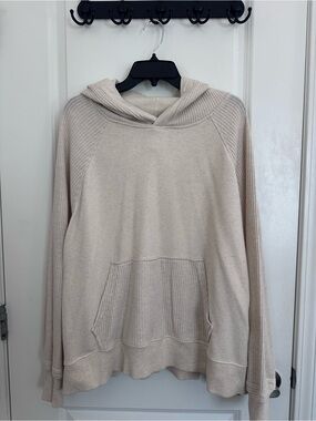 Aerie Beige Waffle Pullover
